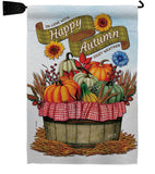 Cozy Autumn - Harvest Autumn Fall Vertical Impressions Decorative Flags HG130420 Made In USA