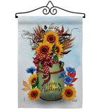 Autumn Milkcan - Harvest Autumn Fall Vertical Impressions Decorative Flags HG130421 Made In USA