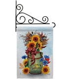 Autumn Milkcan - Harvest Autumn Fall Vertical Impressions Decorative Flags HG130421 Made In USA