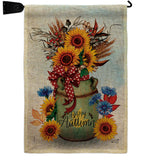 Autumn Milkcan - Harvest Autumn Fall Vertical Impressions Decorative Flags HG130421 Made In USA