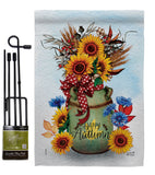 Autumn Milkcan - Harvest Autumn Fall Vertical Impressions Decorative Flags HG130421 Made In USA