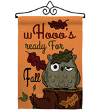 Whooo's Reday For Fall - Harvest & Autumn Fall Vertical Impressions Decorative Flags HG137104 Made In USA