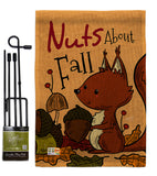 Nuts About Fall - Harvest & Autumn Fall Vertical Impressions Decorative Flags HG137106 Made In USA