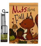 Nuts About Fall - Harvest & Autumn Fall Vertical Impressions Decorative Flags HG137106 Made In USA