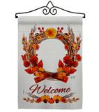 Harvest Wreath - Harvest & Autumn Fall Vertical Impressions Decorative Flags HG137111 Made In USA