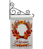 Harvest Wreath - Harvest & Autumn Fall Vertical Impressions Decorative Flags HG137111 Made In USA