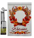 Harvest Wreath - Harvest & Autumn Fall Vertical Impressions Decorative Flags HG137111 Made In USA