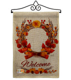 Harvest Wreath - Harvest & Autumn Fall Vertical Impressions Decorative Flags HG137111 Made In USA