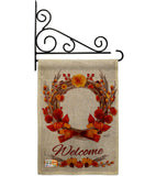 Harvest Wreath - Harvest & Autumn Fall Vertical Impressions Decorative Flags HG137111 Made In USA