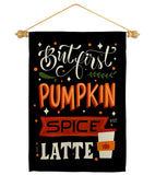 First Pumpkin Spice - Harvest & Autumn Fall Vertical Impressions Decorative Flags HG137580 Made In USA