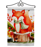 Autumn Fox - Harvest & Autumn Fall Vertical Impressions Decorative Flags HG137595 Made In USA