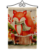 Autumn Fox - Harvest & Autumn Fall Vertical Impressions Decorative Flags HG137595 Made In USA