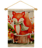 Autumn Fox - Harvest & Autumn Fall Vertical Impressions Decorative Flags HG137595 Made In USA