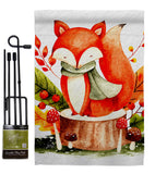 Autumn Fox - Harvest & Autumn Fall Vertical Impressions Decorative Flags HG137595 Made In USA