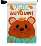 Bearly Autumn - Harvest & Autumn Fall Vertical Impressions Decorative Flags HG137607 Made In USA