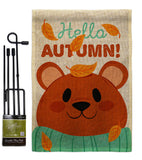 Bearly Autumn - Harvest & Autumn Fall Vertical Impressions Decorative Flags HG137607 Made In USA