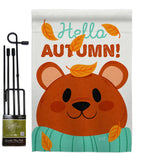 Bearly Autumn - Harvest & Autumn Fall Vertical Impressions Decorative Flags HG137607 Made In USA