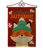 Autumn Foxy - Harvest & Autumn Fall Vertical Impressions Decorative Flags HG137608 Made In USA