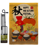 Happy Mid Autumn - Harvest & Autumn Fall Vertical Impressions Decorative Flags HG192119 Made In USA
