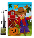 Harvest Scarecrow  - Harvest & Autumn Fall Vertical Impressions Decorative Flags HG192231 Made In USA