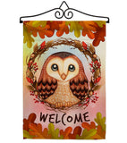 Autumn Owl - Harvest & Autumn Fall Vertical Impressions Decorative Flags HG192355 Made In USA