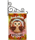 Autumn Owl - Harvest & Autumn Fall Vertical Impressions Decorative Flags HG192355 Made In USA