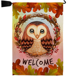 Autumn Owl - Harvest & Autumn Fall Vertical Impressions Decorative Flags HG192355 Made In USA