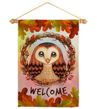 Autumn Owl - Harvest & Autumn Fall Vertical Impressions Decorative Flags HG192355 Made In USA