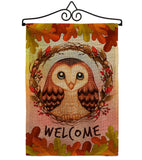 Autumn Owl - Harvest & Autumn Fall Vertical Impressions Decorative Flags HG192355 Made In USA