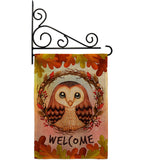 Autumn Owl - Harvest & Autumn Fall Vertical Impressions Decorative Flags HG192355 Made In USA