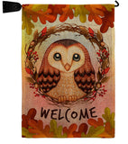 Autumn Owl - Harvest & Autumn Fall Vertical Impressions Decorative Flags HG192355 Made In USA