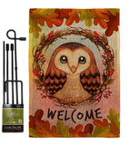 Autumn Owl - Harvest & Autumn Fall Vertical Impressions Decorative Flags HG192355 Made In USA