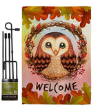 Autumn Owl - Harvest & Autumn Fall Vertical Impressions Decorative Flags HG192355 Made In USA