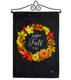 Fall Wreath - Harvest & Autumn Fall Vertical Impressions Decorative Flags HG192630 Made In USA