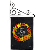 Fall Wreath - Harvest & Autumn Fall Vertical Impressions Decorative Flags HG192630 Made In USA