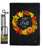 Fall Wreath - Harvest & Autumn Fall Vertical Impressions Decorative Flags HG192630 Made In USA