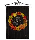 Fall Wreath - Harvest & Autumn Fall Vertical Impressions Decorative Flags HG192630 Made In USA