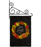 Fall Wreath - Harvest & Autumn Fall Vertical Impressions Decorative Flags HG192630 Made In USA