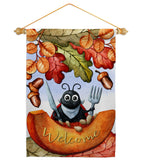 Hungry Ladybug - Harvest & Autumn Fall Vertical Impressions Decorative Flags HG192671 Made In USA