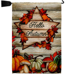 Autumn Farmhouse - Harvest & Autumn Fall Vertical Impressions Decorative Flags HG192704 Made In USA