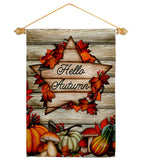 Autumn Farmhouse - Harvest & Autumn Fall Vertical Impressions Decorative Flags HG192704 Made In USA