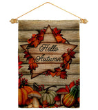 Autumn Farmhouse - Harvest & Autumn Fall Vertical Impressions Decorative Flags HG192704 Made In USA