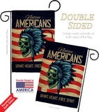 Native Heart - Historic Americana Vertical Impressions Decorative Flags HG108635 Made In USA