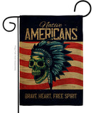 Native Heart - Historic Americana Vertical Impressions Decorative Flags HG108635 Made In USA