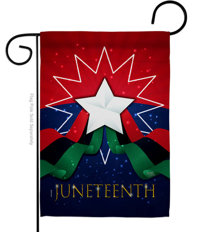 Happy Juneteenth Day - Historic Americana Vertical Impressions Decorative Flags HG108641 Made In USA