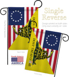 Betsy Ross Don't Tread On Me - Historic Americana Vertical Impressions Decorative Flags HG140724 Made In USA