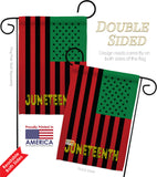 Juneteenth American - Historic Americana Vertical Impressions Decorative Flags HG140727 Made In USA