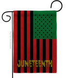 Juneteenth American - Historic Americana Vertical Impressions Decorative Flags HG140727 Made In USA