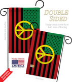 African American Peace - Historic Americana Vertical Impressions Decorative Flags HG140728 Made In USA