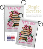 Reading & Dreaming - Historic Americana Vertical Impressions Decorative Flags HG192701 Made In USA